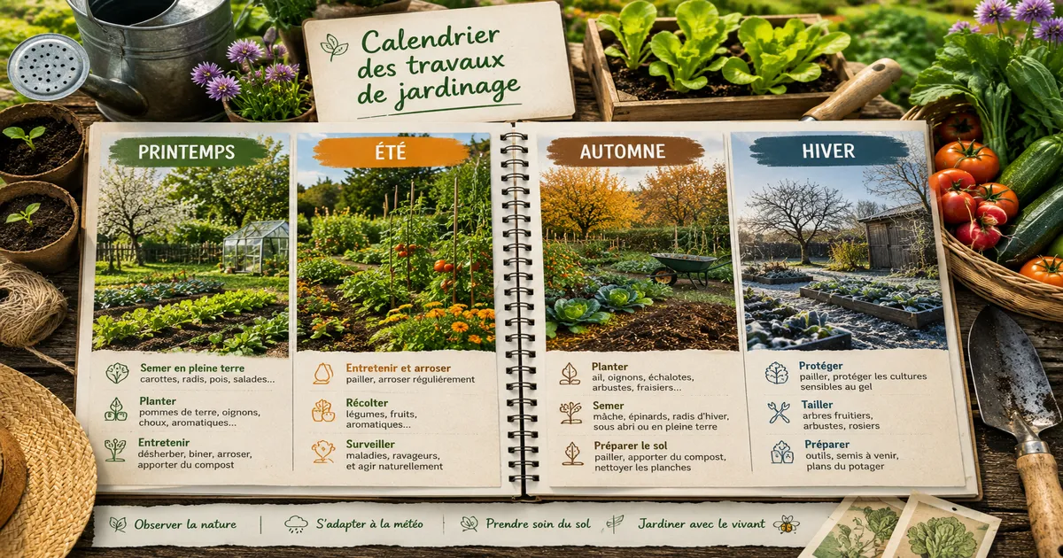Calendrier Travaux Jardinage