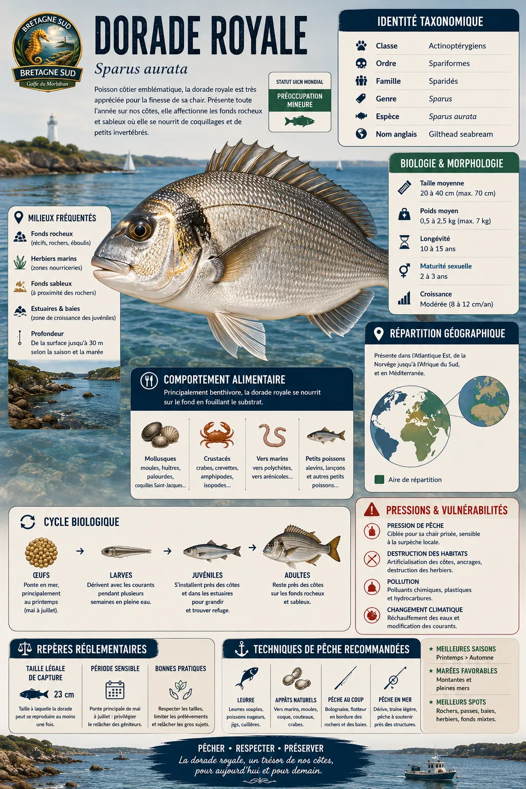 Fiche Espece Dorade Royale