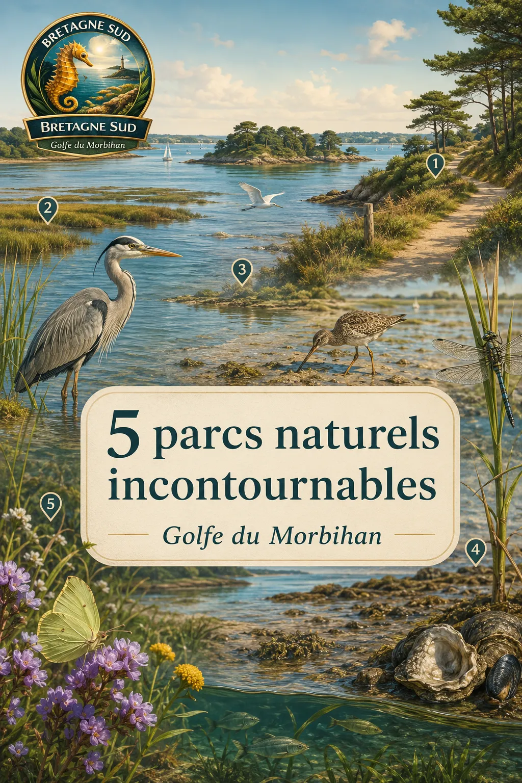 Golfe du Morbihan, parcs naturels et faune