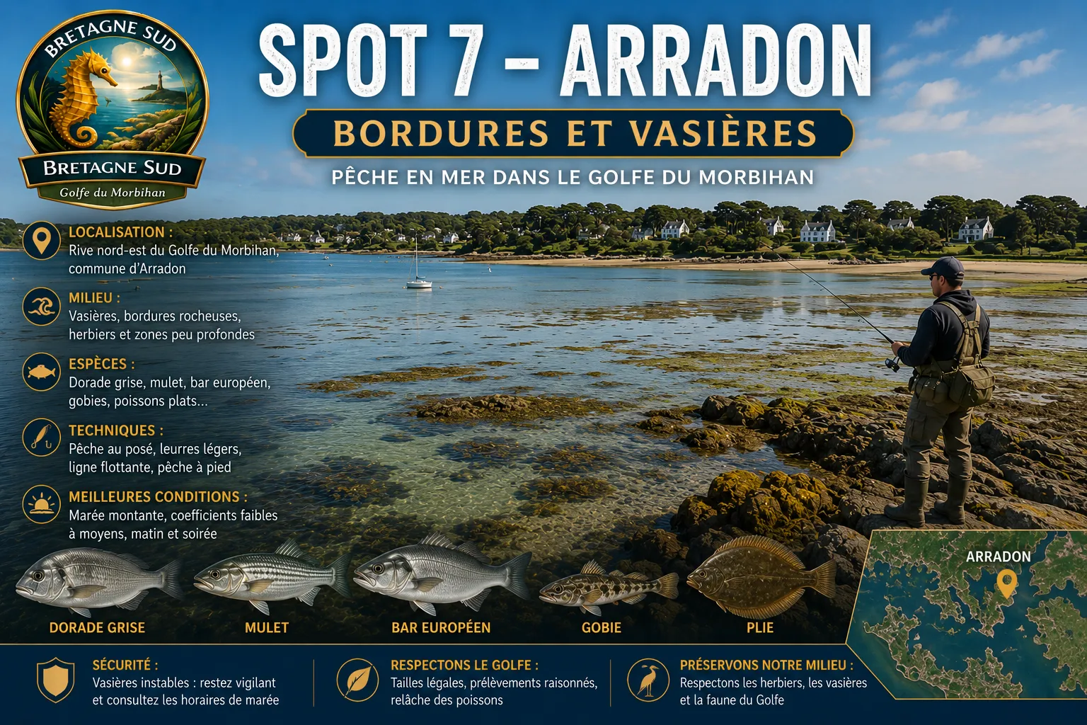 Spot 7 — Arradon – Bordures et vasières