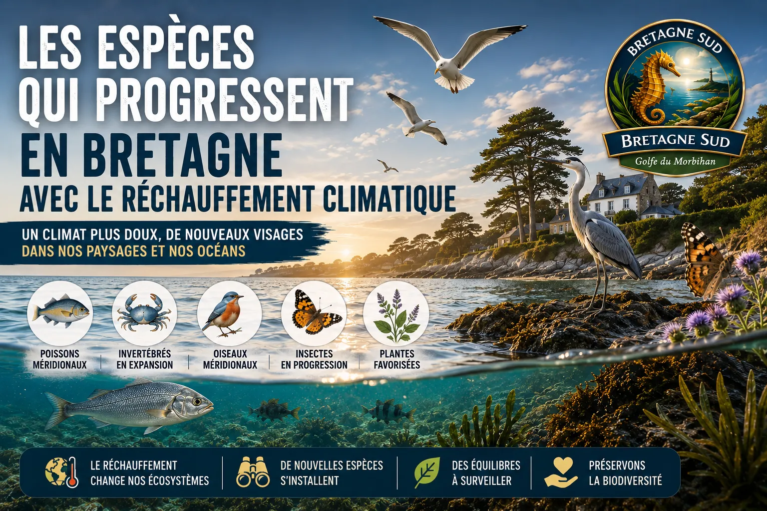 Les espèces qui progressent en Bretagne avec le réchauffement climatique