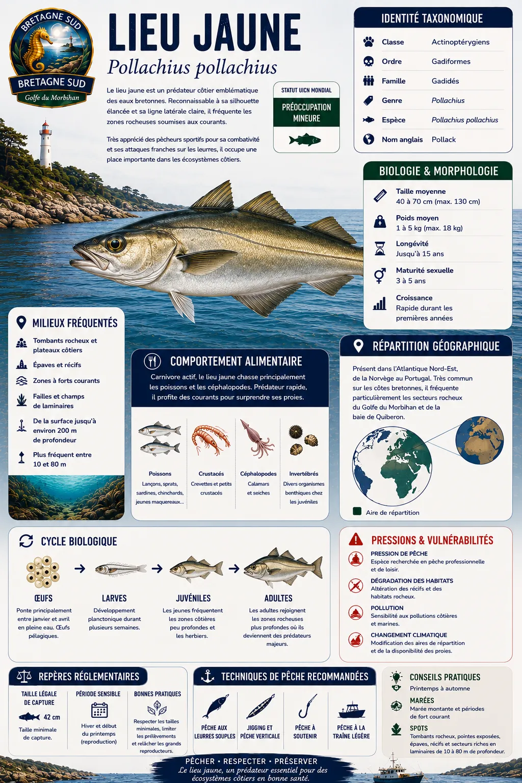 Infographie du lieu jaune en Bretagne Sud