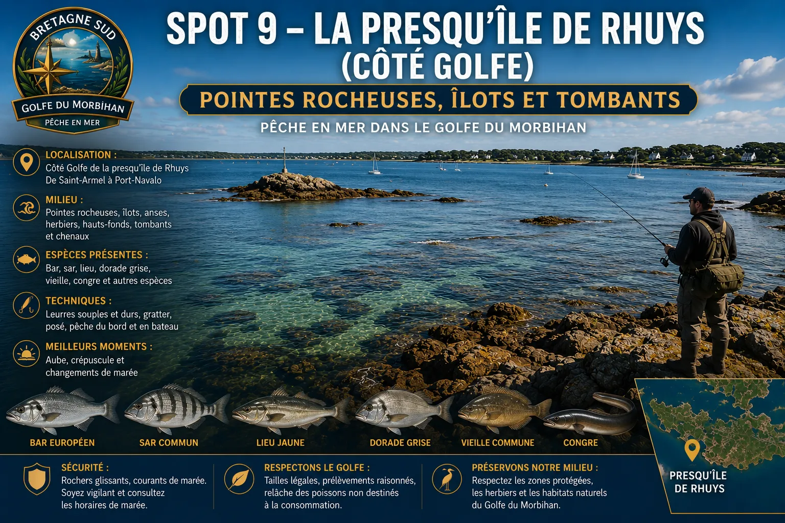 Spot 9 — La presqu’île de Rhuys (côté Golfe)