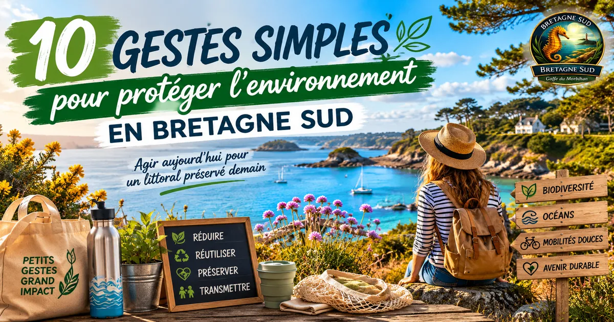 10 gestes simples pour protéger l&rsquo;environnement en Bretagne Sud