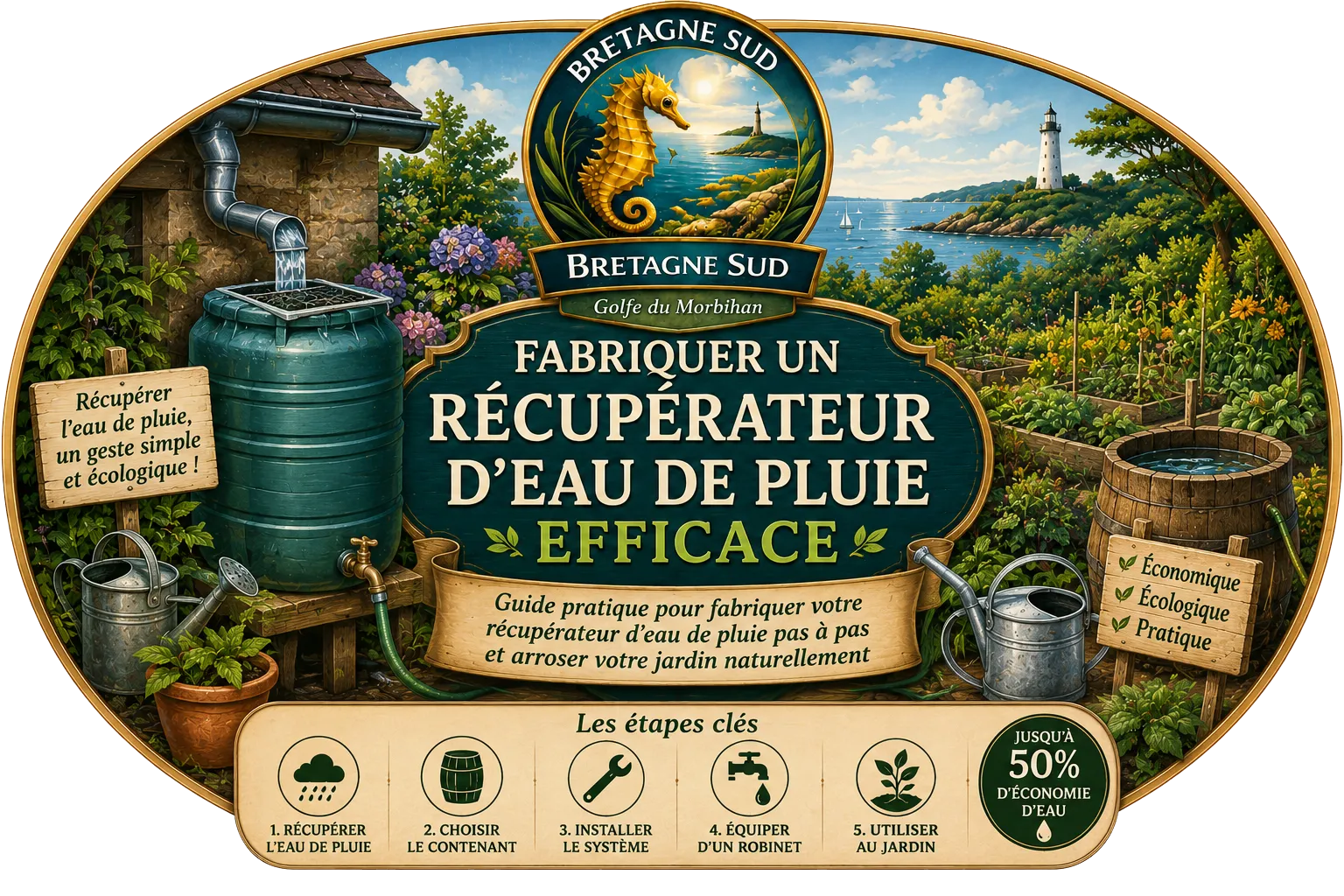 Fabriquer un récupérateur d&rsquo;eau de pluie efficace