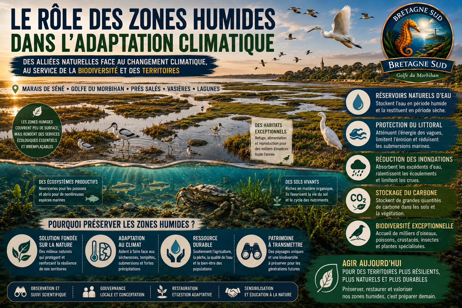 Le rôle des zones humides dans l’adaptation climatique