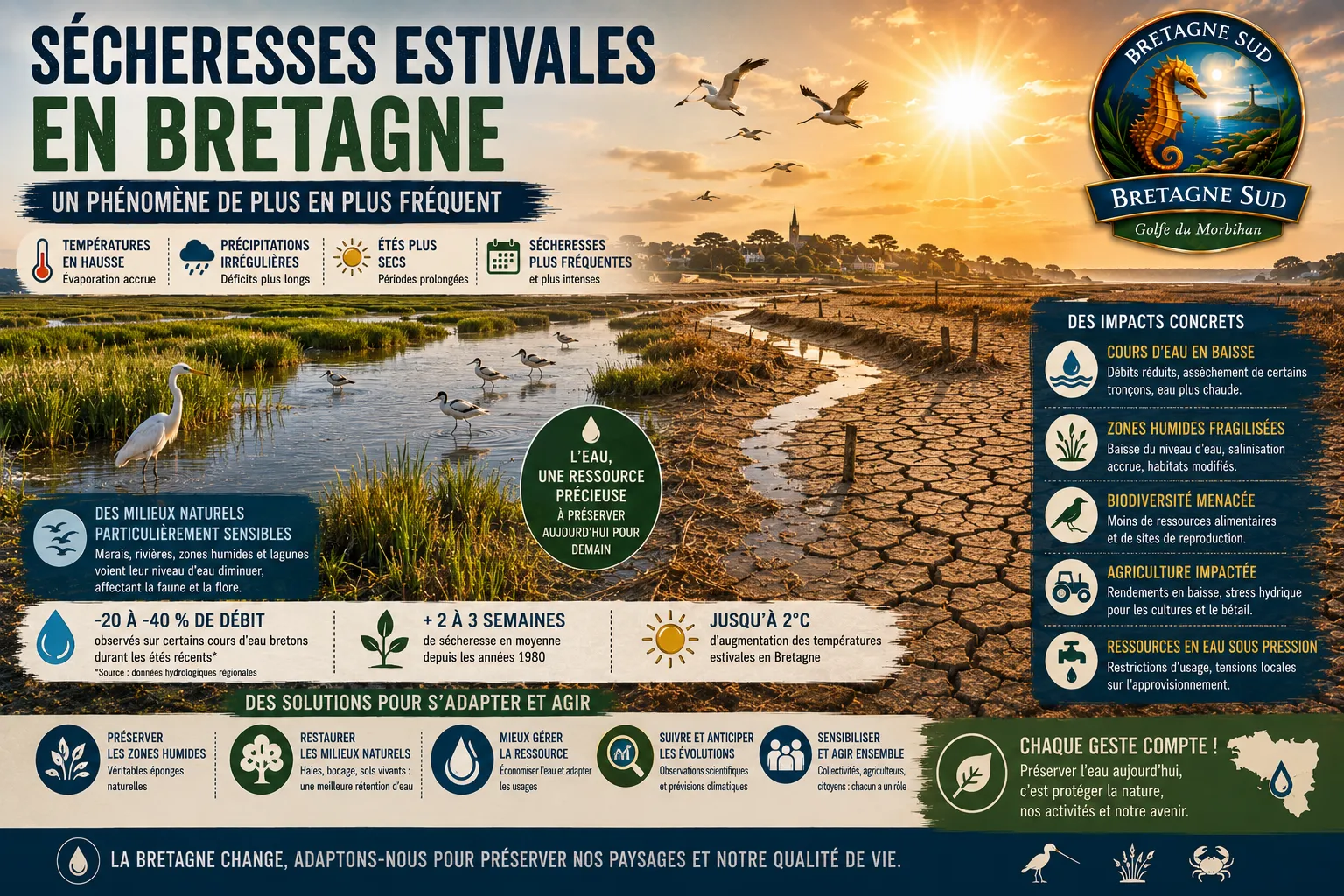 Sécheresses estivales en Bretagne : un phénomène de plus en plus fréquent
