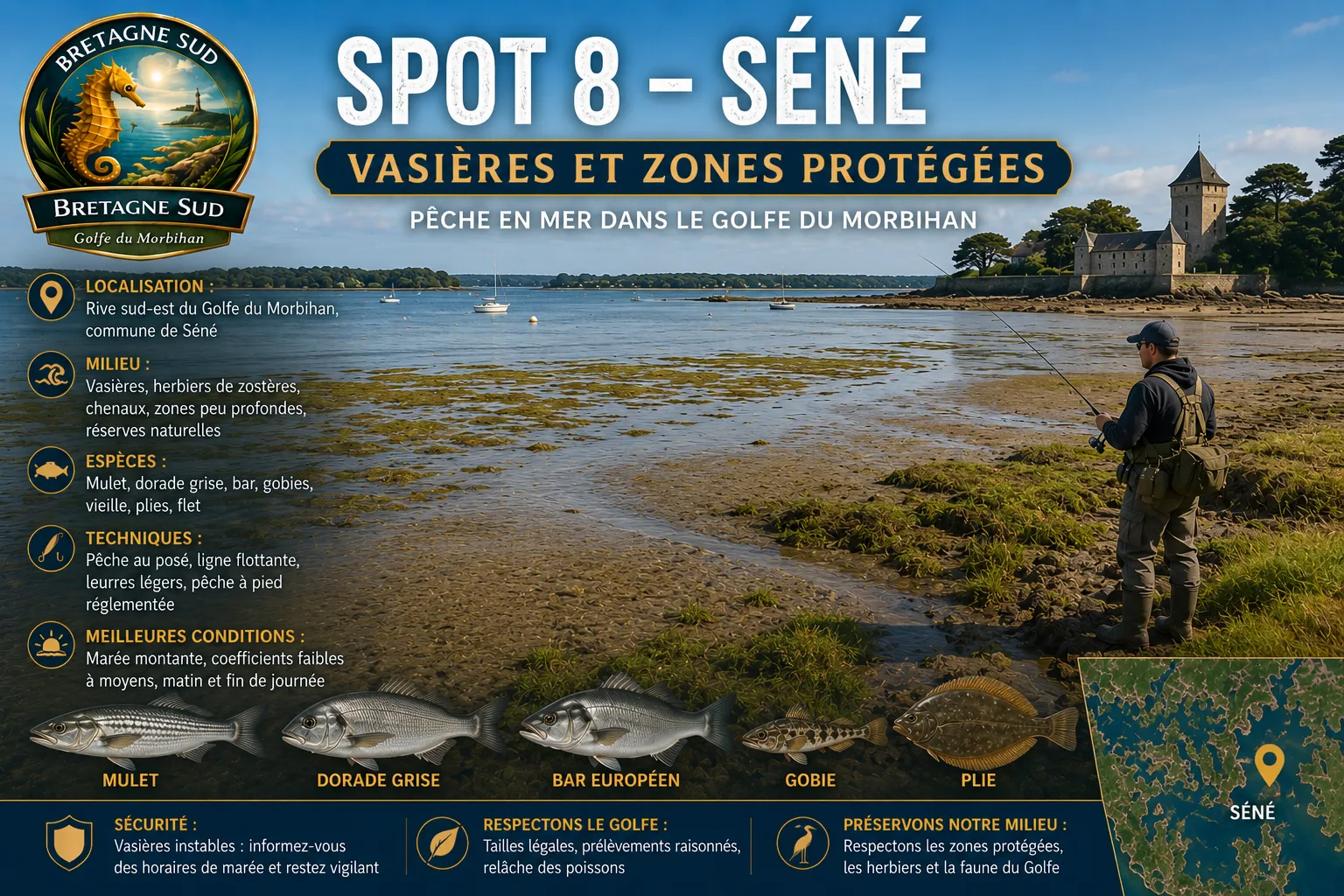 Spot 8 — Séné – Vasières et zones protégées