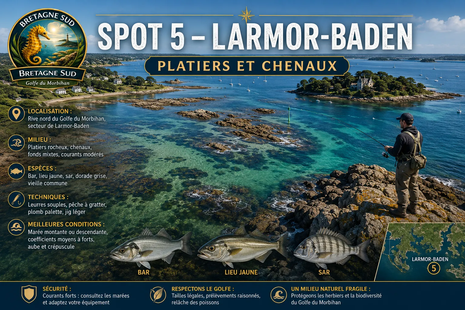 Spot 5 — Larmor-Baden – Platiers et chenaux