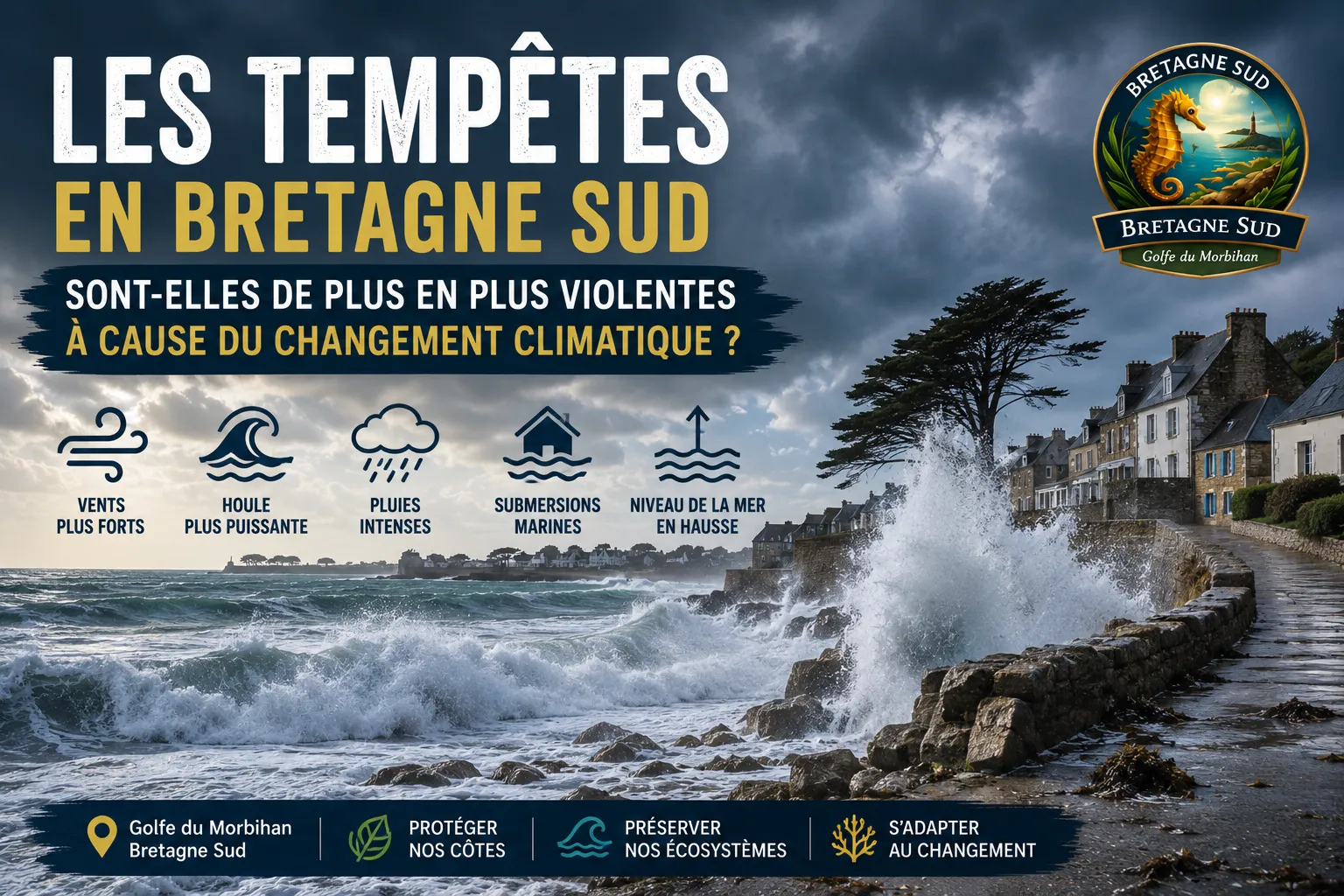 Les tempêtes en Bretagne Sud sont-elles de plus en plus violentes à cause du changement climatique ?
