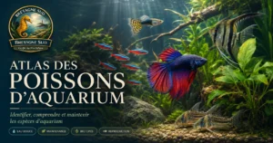 Affiche atlas des poissons d’aquarium colorés