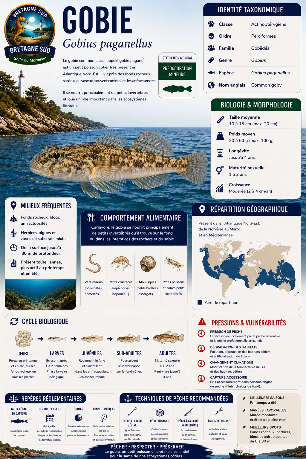 Infographie gobie commun Bretagne Sud