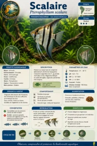 Infographie sur le poisson scalaire d’aquarium tropical