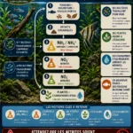 Infographie du cycle de l’azote dans un aquarium