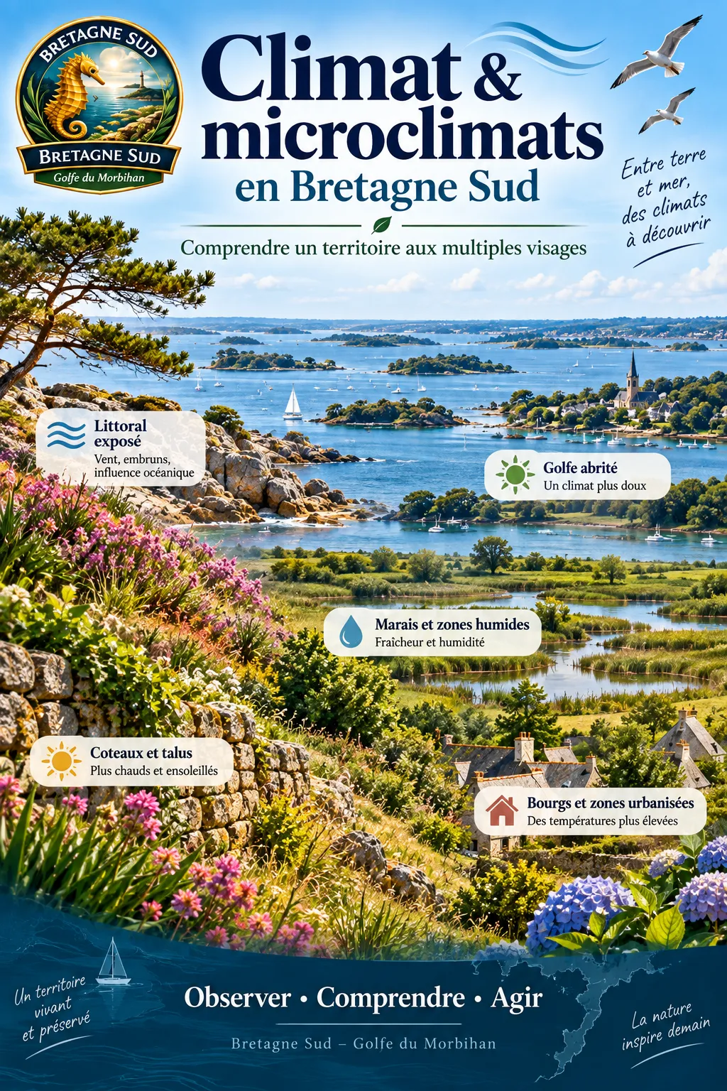 Affiche des microclimats du Golfe du Morbihan