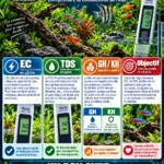 Infographie sur EC, TDS, GH et KH d’aquarium