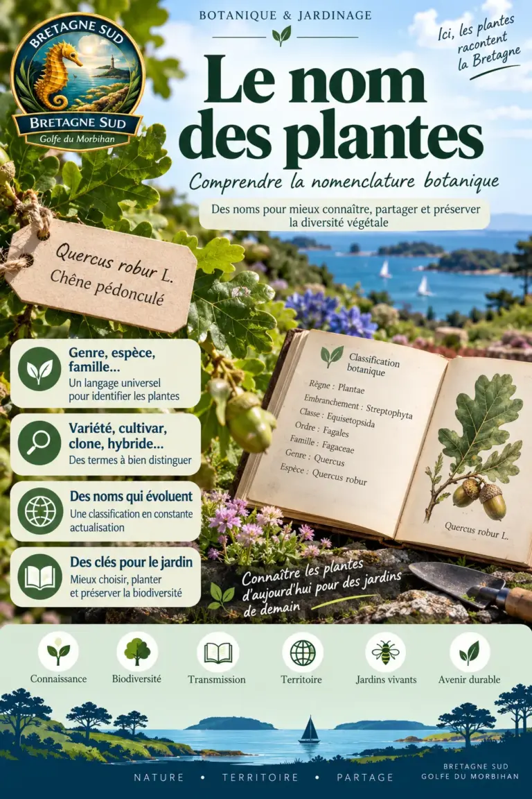 Affiche botanique sur le chêne pédonculé en Bretagne Sud