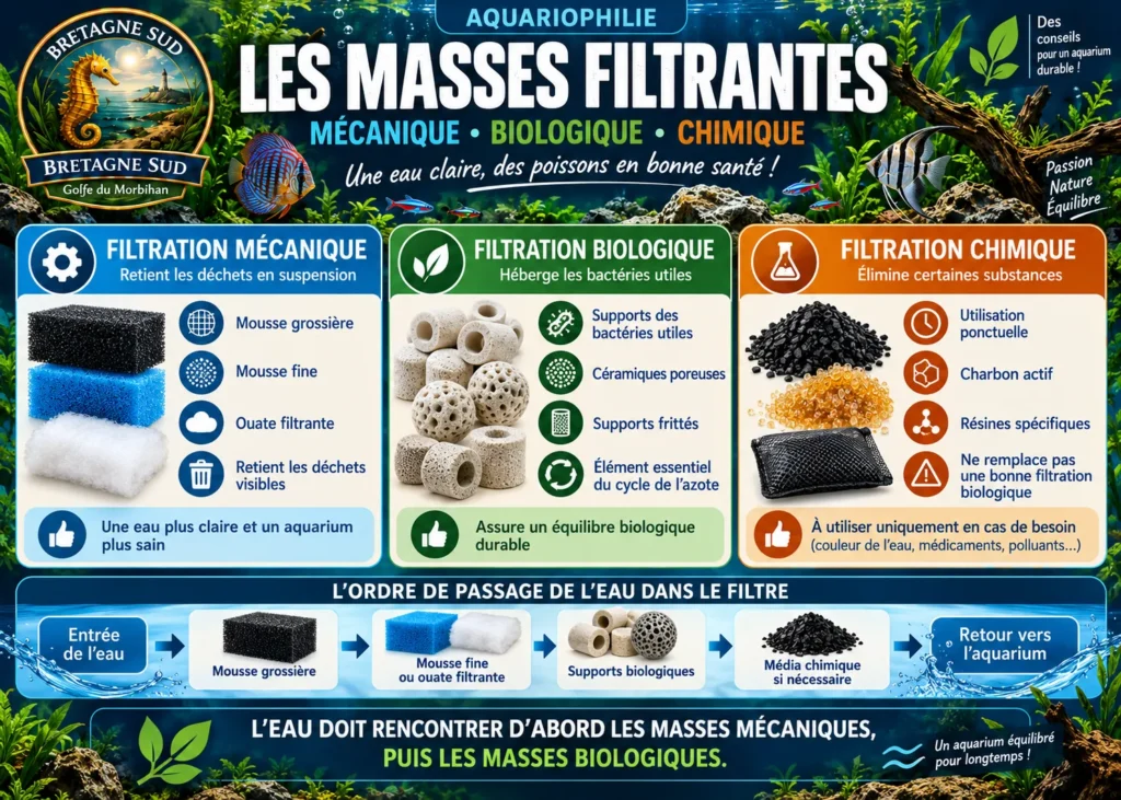 Infographie sur les masses filtrantes d’aquarium