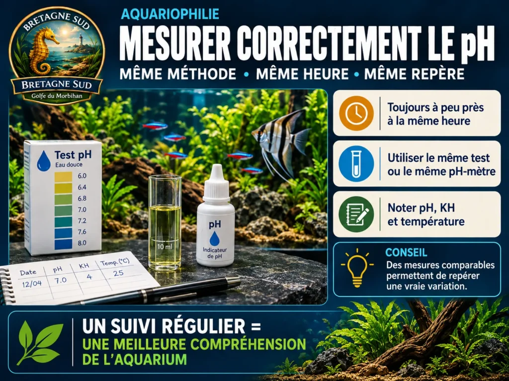 Infographie sur la mesure régulière du pH d’aquarium