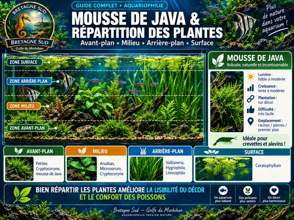 Guide aquariophile sur mousse de Java et plantes