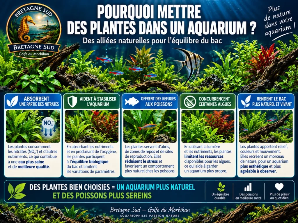 Infographie sur les bienfaits des plantes d’aquarium