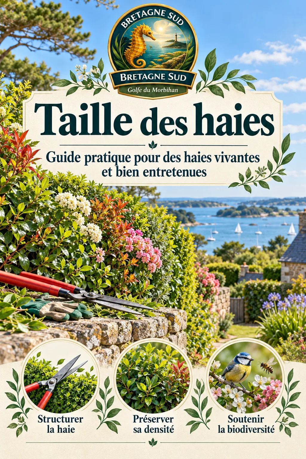 Affiche sur la taille des haies en Bretagne Sud