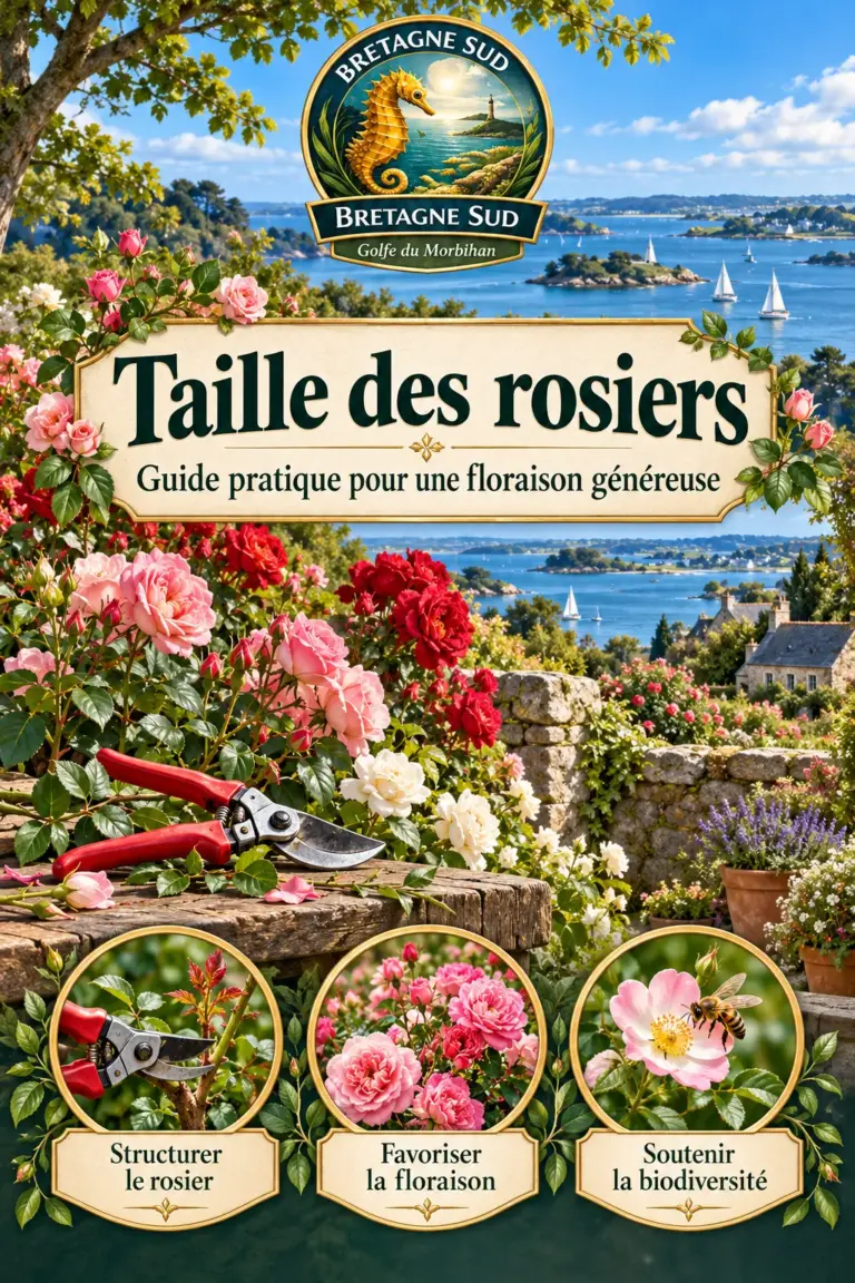 Affiche sur la taille des rosiers au golfe du Morbihan